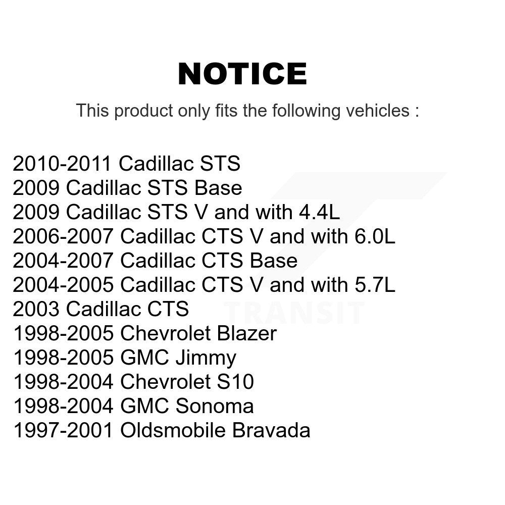 [Arrière] Sabot de frein de stationnement pour Chevrolet GMC Blazer S10 Jimmy Sonoma Cadillac KNH-100036