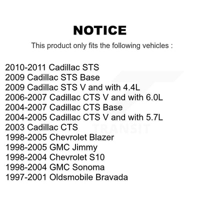 [Arrière] Sabot de frein de stationnement pour Chevrolet GMC Blazer S10 Jimmy Sonoma Cadillac KNH-100036