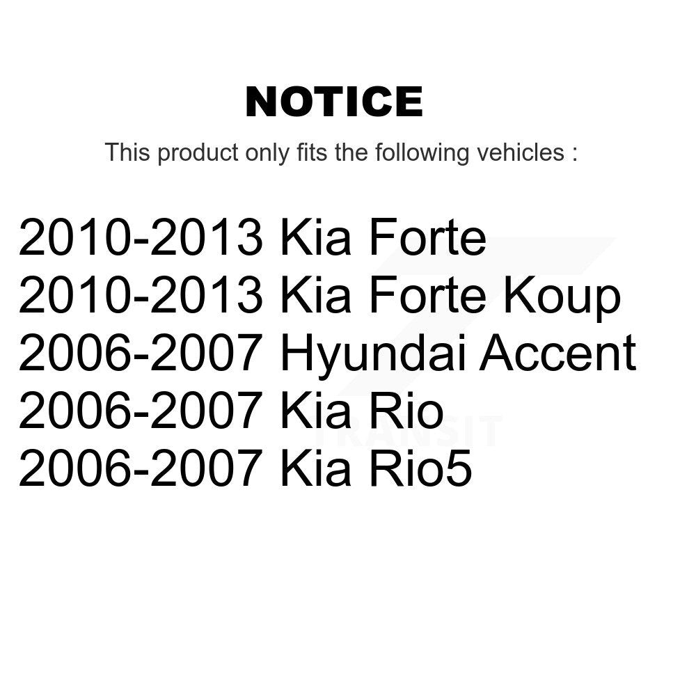 [Arrière] Sabot de frein de stationnement pour Kia Forte Hyundai Accent Koup Rio5 Rio KNH-100068