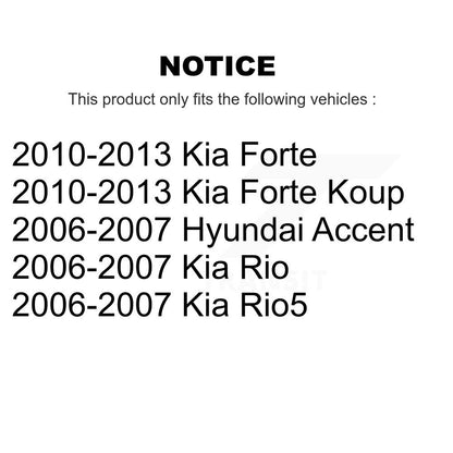 [Arrière] Sabot de frein de stationnement pour Kia Forte Hyundai Accent Koup Rio5 Rio KNH-100068