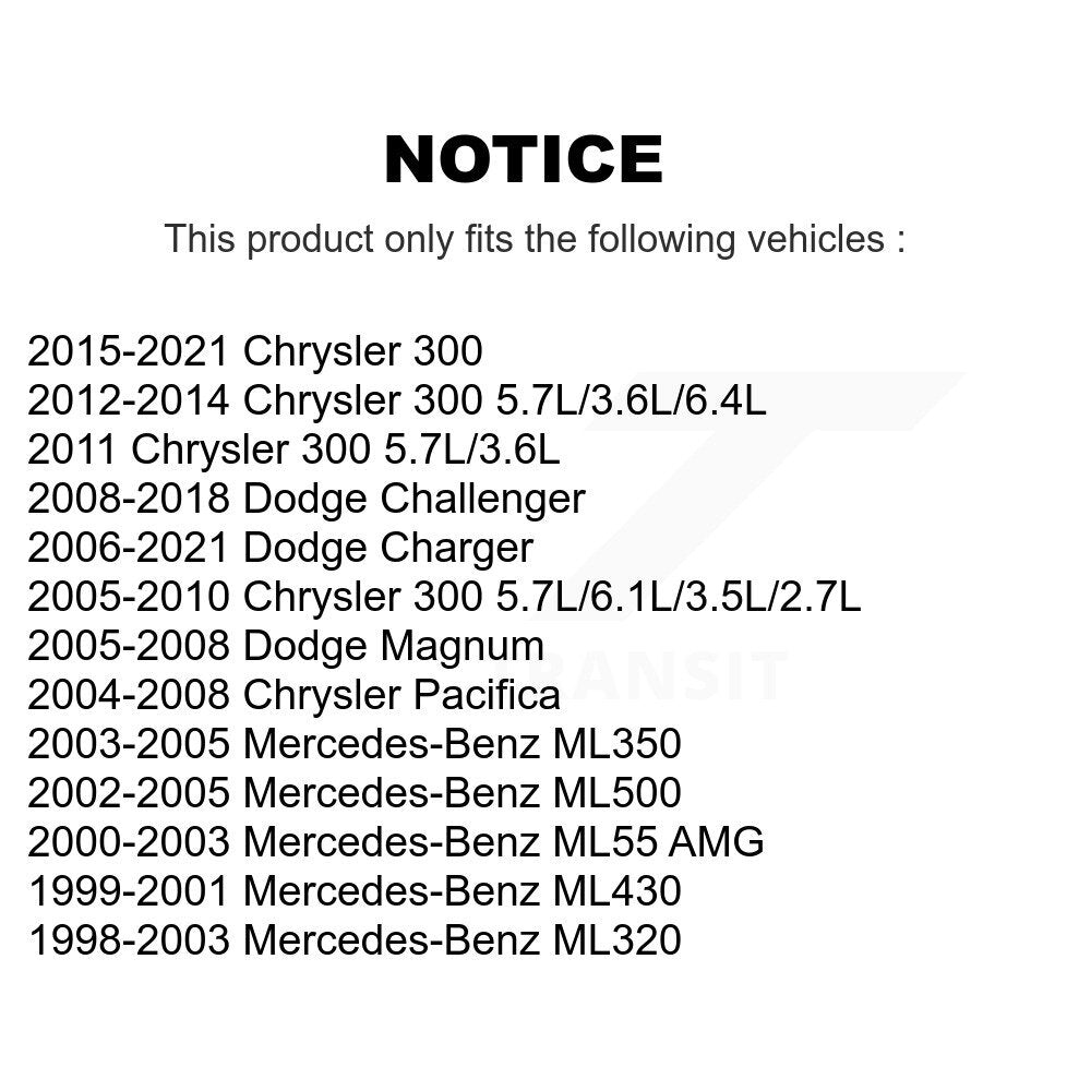 [Arrière] Sabot de frein de stationnement pour Dodge Chrysler 300 Charger Challenger Magnum AMG KNH-100071