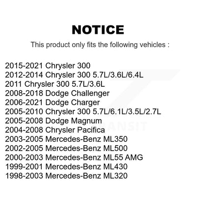[Arrière] Sabot de frein de stationnement pour Dodge Chrysler 300 Charger Challenger Magnum AMG KNH-100071
