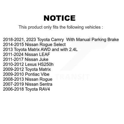 [Arrière] Sabot de frein de stationnement pour Toyota RAV4 Nissan Sentra Matrix Rogue Camry KNH-100073