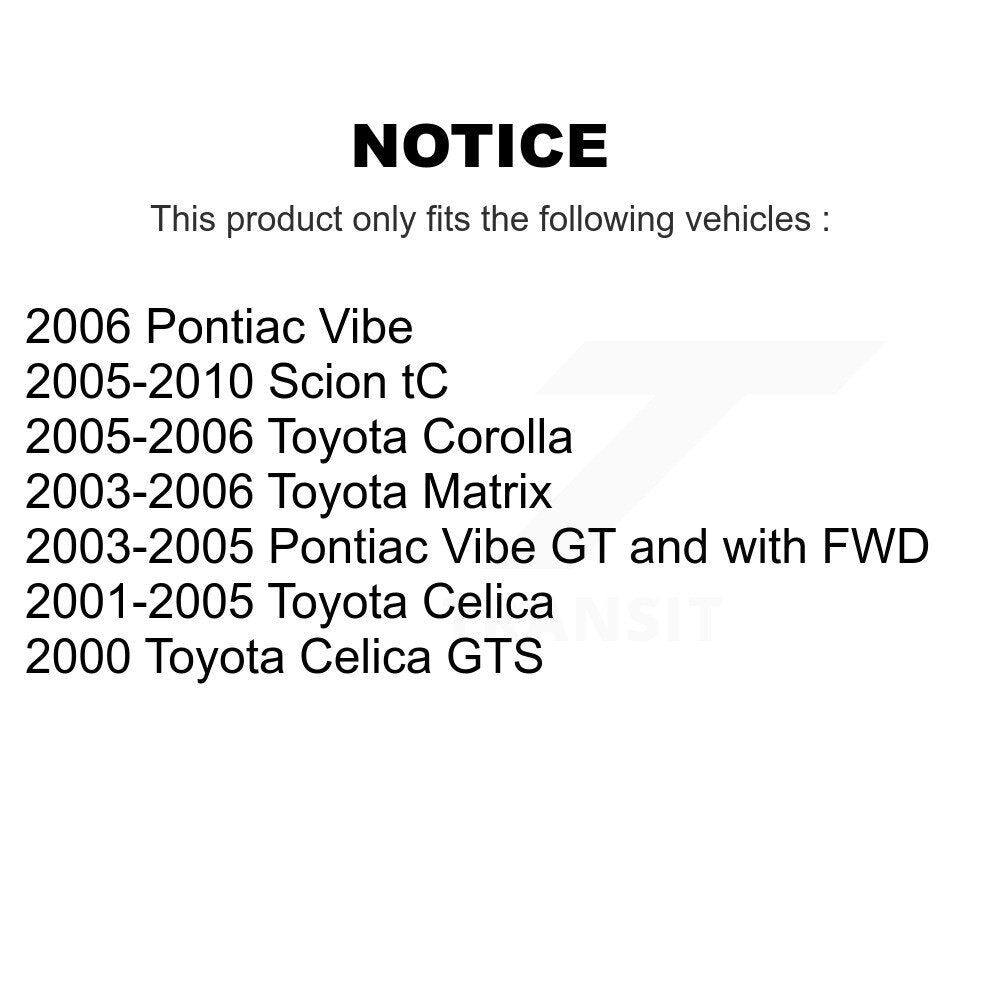 [Arrière] Sabot de frein de stationnement pour Toyota Corolla Matrix Pontiac Vibe Celica Scion KNH-100074