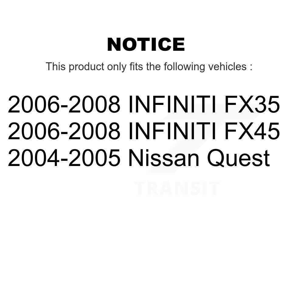 [Arrière] Sabot de frein de stationnement pour INFINITI FX35 Nissan Quest FX45 KNH-100076