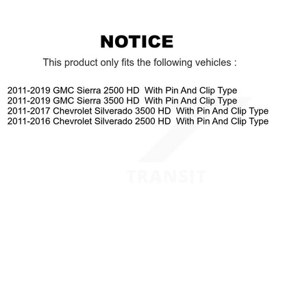 [Arrière] Sabot de frein de stationnement pour GMC Sierra 2500 HD Chevrolet Silverado 3500 KNH-100078