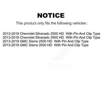 [Arrière] Sabot de frein de stationnement pour GMC Chevrolet Sierra 2500 HD Silverado 3500 KNH-100080