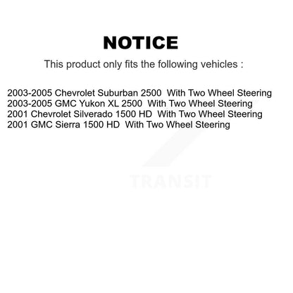 [Arrière] Sabot de frein de stationnement pour Chevrolet GMC Silverado 1500 HD Suburban 2500 XL KNH-100082