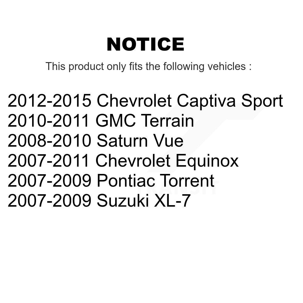 [Arrière] Sabot de frein de stationnement pour Chevrolet Equinox Pontiac Torrent GMC Terrain KNH-100084
