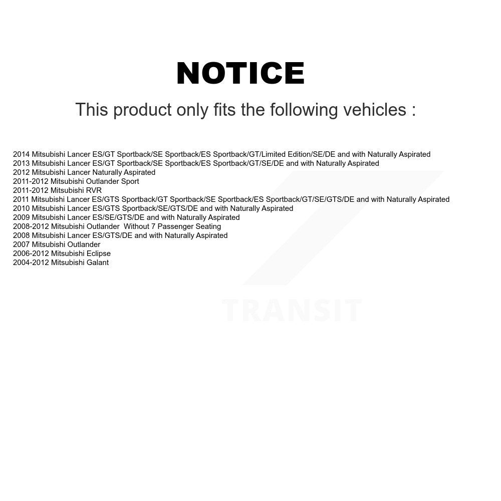 [Arrière] Sabot de frein de stationnement pour Mitsubishi Lancer Outlander Eclipse Sport RVR KNH-100089