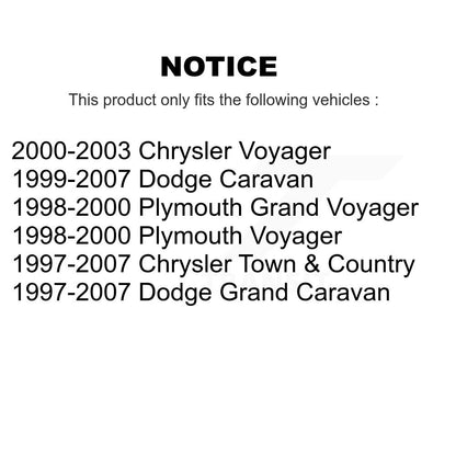 [Arrière] Sabot de frein de stationnement pour Dodge Grand Caravan Chrysler Town & Country KNH-100090
