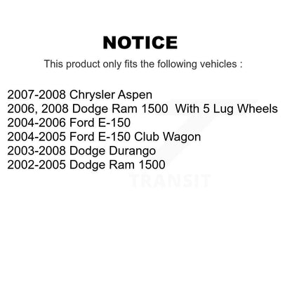 [Arrière] Sabot de frein de stationnement pour Dodge Ram 1500 Durango Chrysler Aspen Ford E-150 KNH-100097