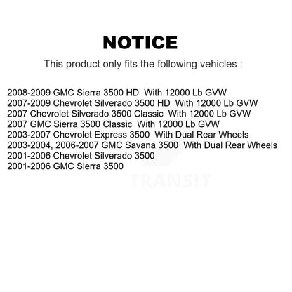 [Arrière] Sabot de frein de stationnement pour Chevrolet GMC Express 3500 Sierra Silverado HD KNH-100101
