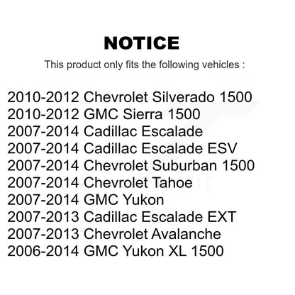 [Arrière] Sabot de frein de stationnement pour Chevrolet GMC Sierra 1500 Silverado Avalanche XL KNH-100108