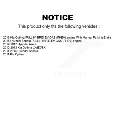 [Arrière] Sabot de frein de stationnement pour Hyundai Sonata Kia Optima Azera KNH-100109