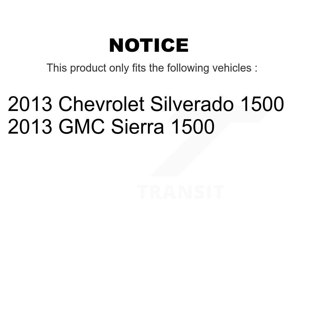 [Arrière] Sabot de frein de stationnement pour 2013 GMC Sierra 1500 Chevrolet Silverado KNH-100113