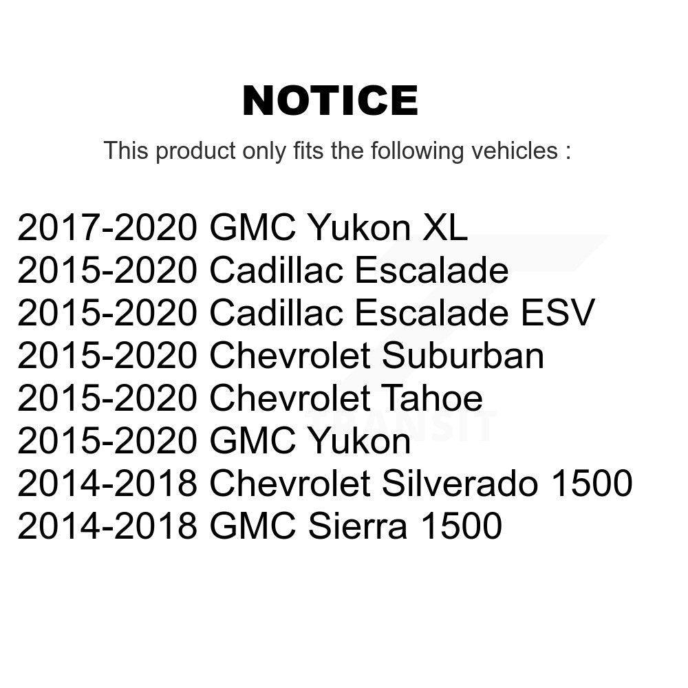 [Arrière] Sabot de frein de stationnement pour GMC Chevrolet Sierra 1500 Silverado Tahoe Yukon KNH-100114