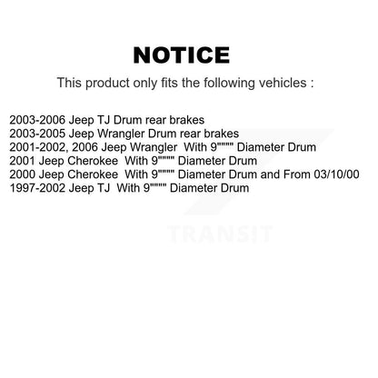[Arrière] Sabot de frein à tambour pour Jeep Wrangler Cherokee TJ KNH-100125