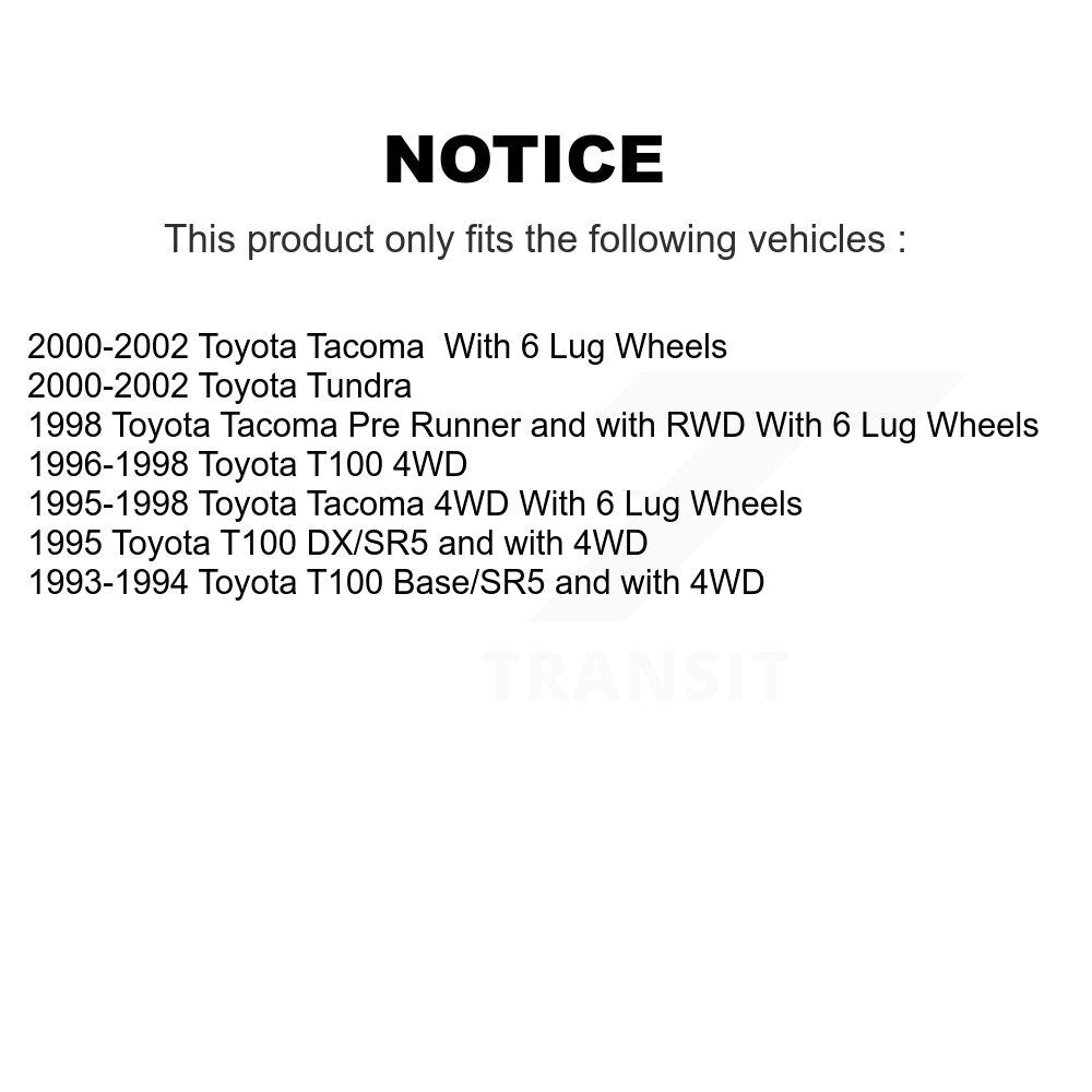 [Arrière] Sabot de frein à tambour pour Toyota Tacoma Tundra T100 KNH-100128
