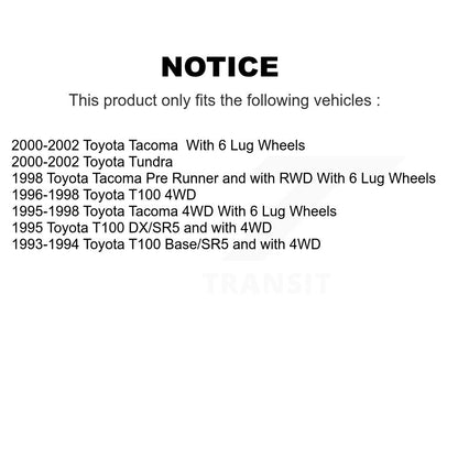[Arrière] Sabot de frein à tambour pour Toyota Tacoma Tundra T100 KNH-100128