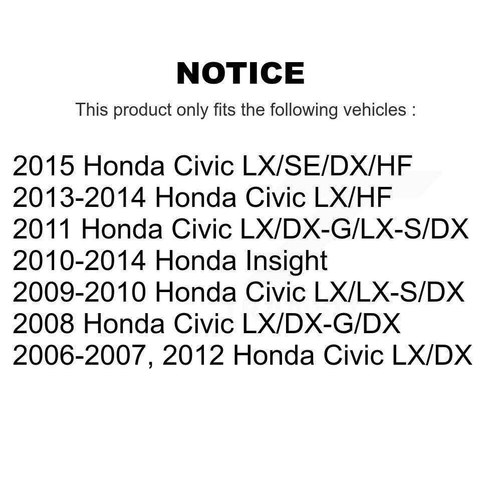 [Arrière] Sabot de frein à tambour pour Honda Civic Insight KNH-100141
