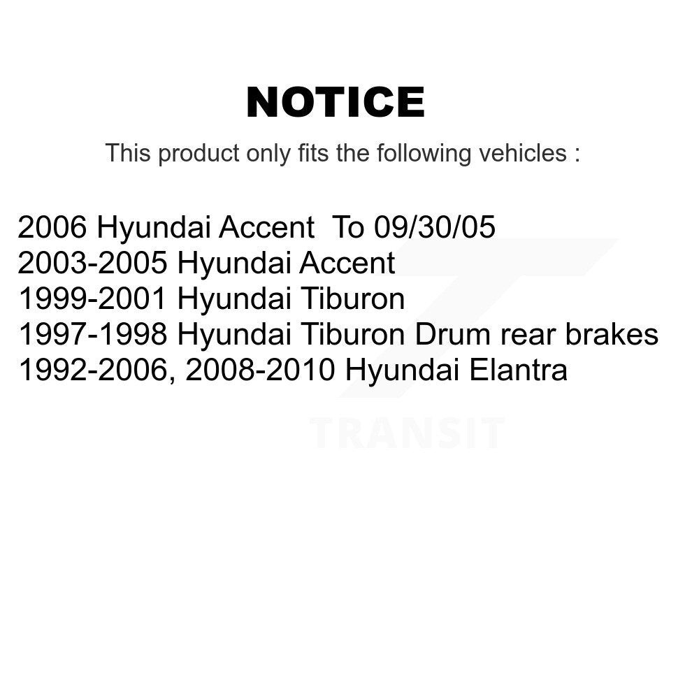 [Arrière] Sabot de frein à tambour pour Hyundai Elantra Accent Tiburon KNH-100171