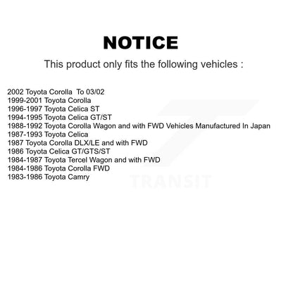 [Arrière] Sabot de frein à tambour pour Toyota Corolla Celica Tercel Camry KNH-100177