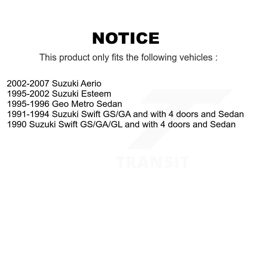 [Arrière] Sabot de frein à tambour pour Suzuki Aerio Esteem Geo Metro Swift KNH-100180