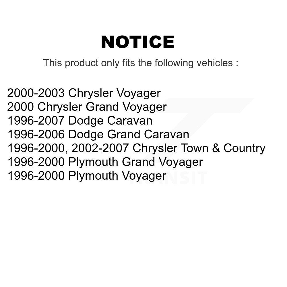[Arrière] Sabot de frein à tambour pour Dodge Caravan Grand Chrysler Town & Country Voyager KNH-100214