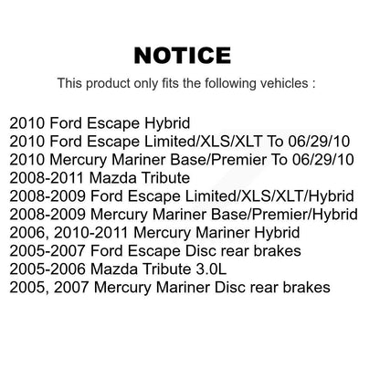 [Avant + Arrière] Kit de plaquette (semi-métallique) de frein pour Ford Escape Mercury Mariner Mazda Tribute KPF-100025