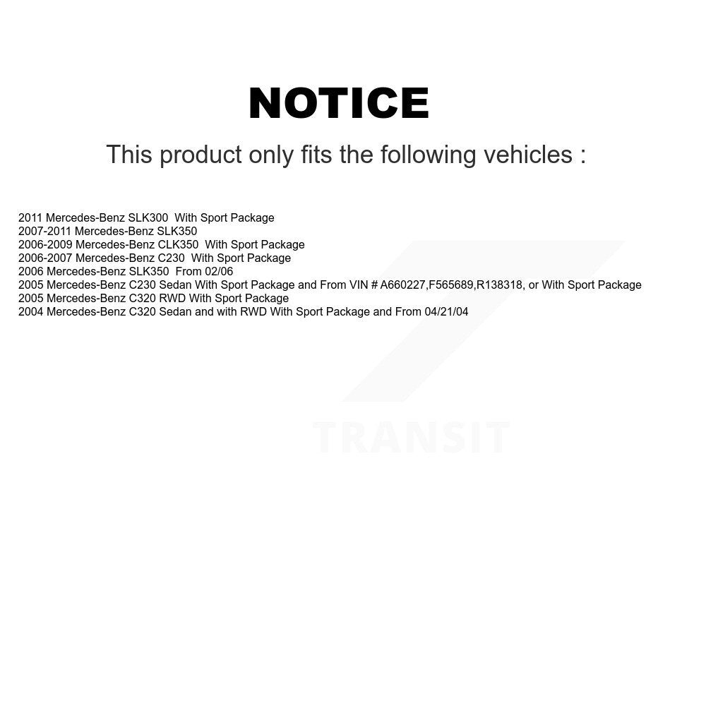[Avant + Arrière] Kit de plaquette (semi-métallique) de frein pour Mercedes-Benz C230 CLK350 C320 SLK350 SLK300 KPF-100057