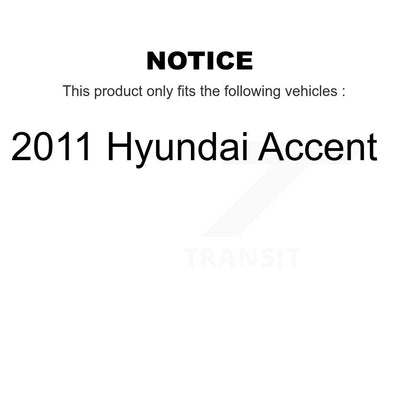 [Avant + Arrière] Kit de plaquette (semi-métallique) de frein pour 2011 Hyundai Accent KPF-100063
