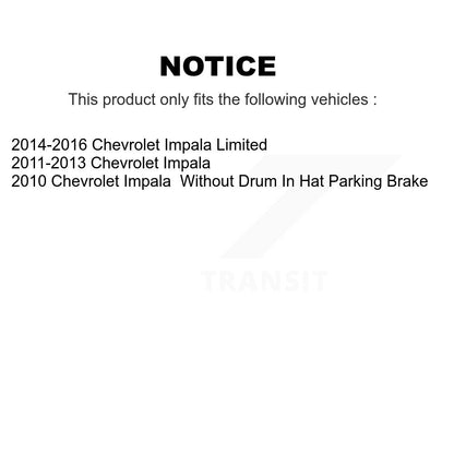 [Avant + Arrière] Kit de plaquette (semi-métallique) de frein pour Chevrolet Impala Limited KPF-100067