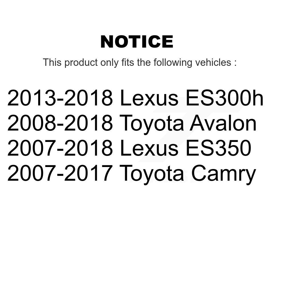 [Avant + Arrière] Kit de plaquette (semi-métallique) de frein pour Toyota Camry Lexus ES350 Avalon ES300h KPF-100100