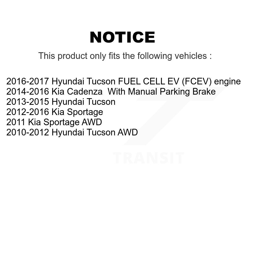 [Avant + Arrière] Kit de plaquette (semi-métallique) de frein pour Hyundai Tucson Kia Sportage Cadenza KPF-100104