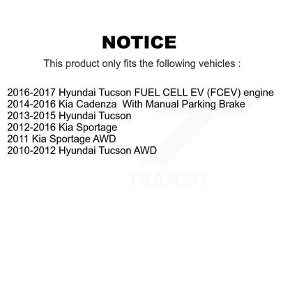 [Avant + Arrière] Kit de plaquette (semi-métallique) de frein pour Hyundai Tucson Kia Sportage Cadenza KPF-100104