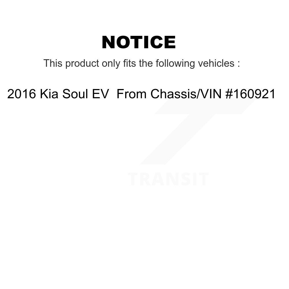 [Avant + Arrière] Kit de plaquette (semi-métallique) de frein pour 2016 Kia Soul EV From Chassis VIN #160921 KPF-100107