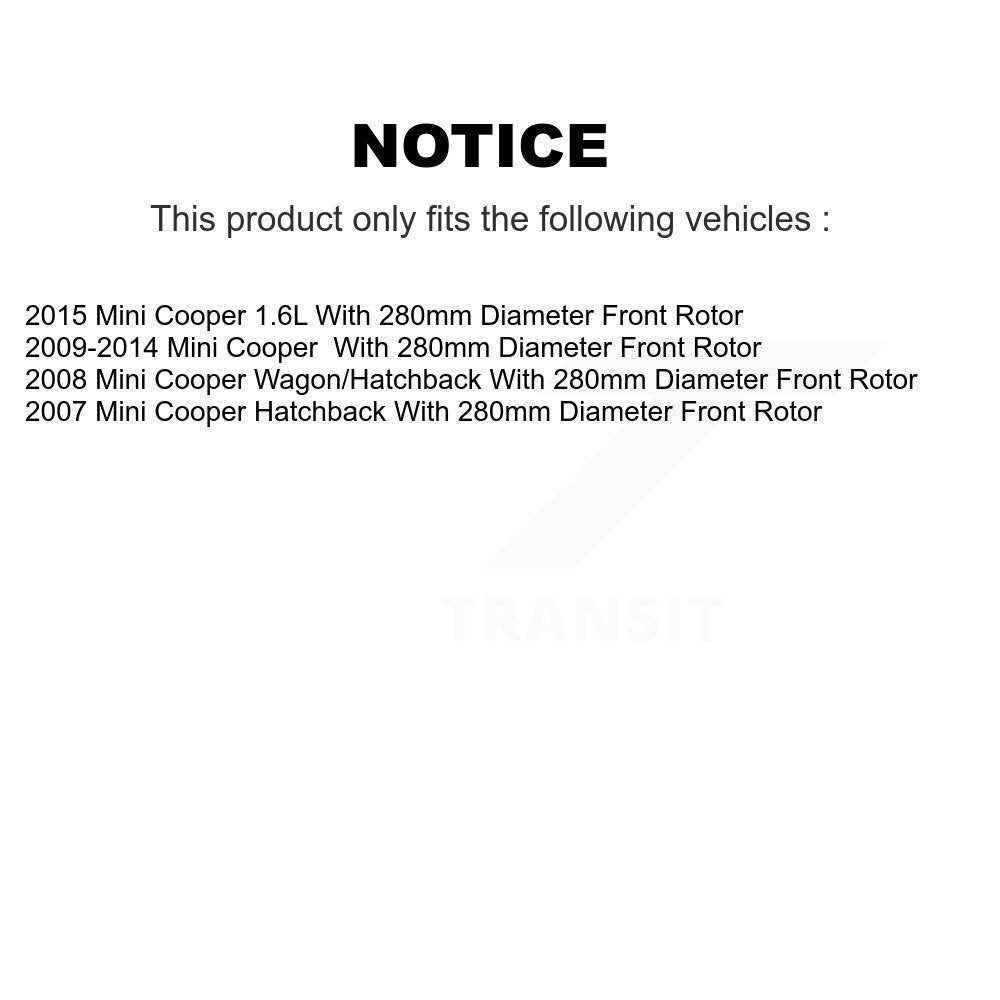 [Avant + Arrière] Kit de plaquette (semi-métallique) de frein pour Mini Cooper avec 280mm Diameter Rotor KPF-100114