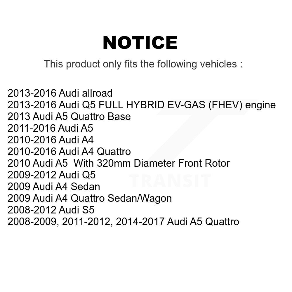 [Avant + Arrière] Kit de plaquette (semi-métallique) de frein pour Audi Q5 A4 Quattro A5 allroad S5 KPF-100117