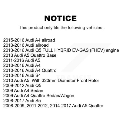 [Avant + Arrière] Kit de plaquette (semi-métallique) de frein pour Audi Q5 A4 Quattro A5 allroad S5 KPF-100117