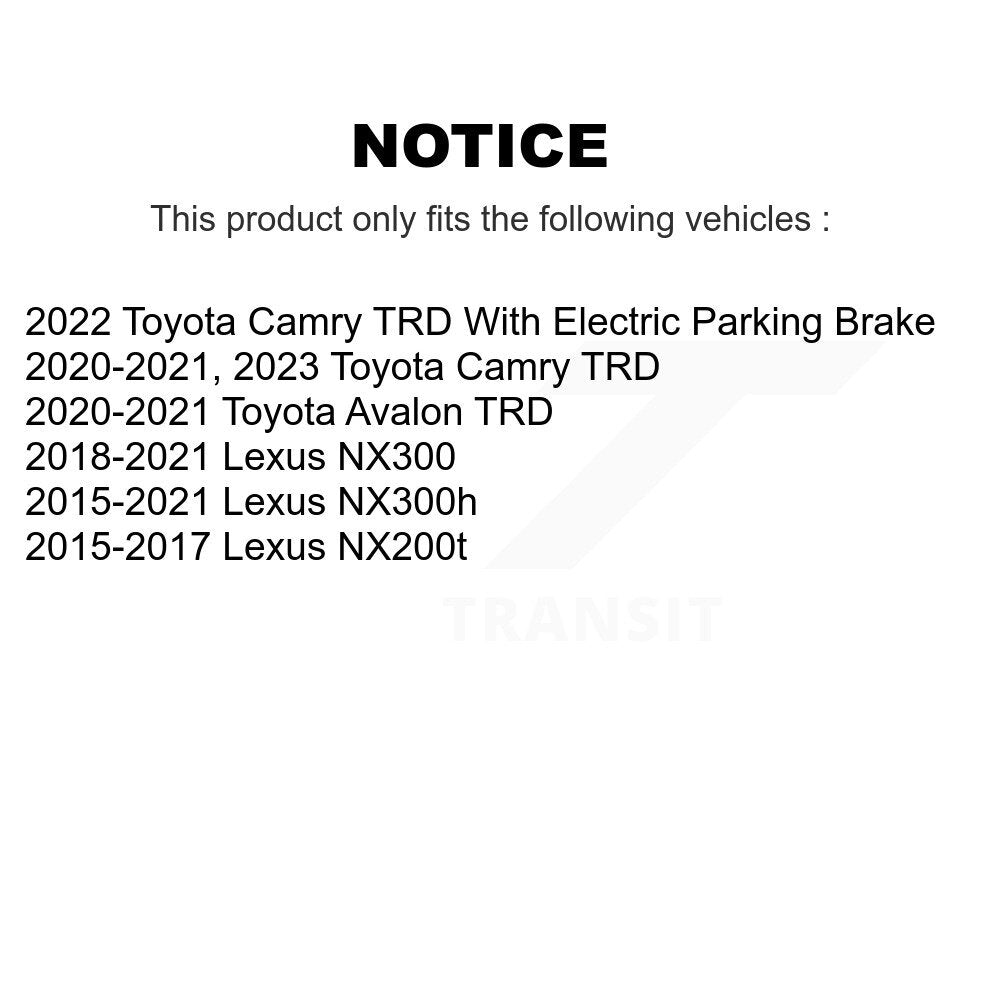 [Avant + Arrière] Kit de plaquette (semi-métallique) de frein pour Lexus NX200t NX300 Toyota Camry NX300h Avalon KPF-100121