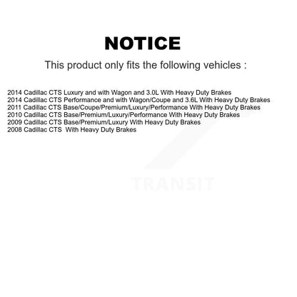 [Avant + Arrière] Kit de plaquette (semi-métallique) de frein pour Cadillac CTS avec Heavy Duty Brakes KPF-100125