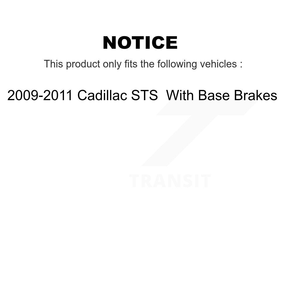 [Avant + Arrière] Kit de plaquette (semi-métallique) de frein pour 2009-2011 Cadillac STS avec Base Brakes KPF-100129