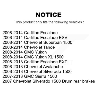[Avant + Arrière] Kit de plaquette (semi-métallique) de frein pour Chevrolet Silverado 1500 GMC Sierra Tahoe Suburban Yukon Cadillac XL Avalanche Escalade ESV EXT KPF-100137