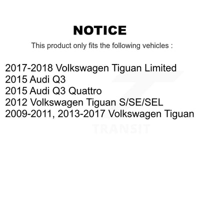 [Avant + Arrière] Kit de plaquette (semi-métallique) de frein pour Volkswagen Tiguan Audi Q3 Limited Quattro KPF-100147