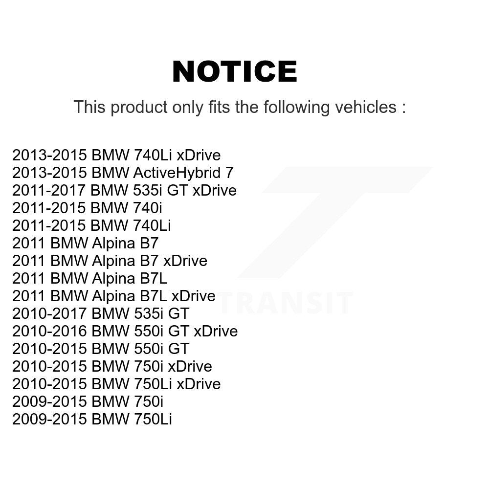 [Avant + Arrière] Kit de plaquette (semi-métallique) de frein pour BMW 750Li xDrive 750i 740Li 740i 535i GT 550i Alpina B7 B7L ActiveHybrid 7 KPF-100168