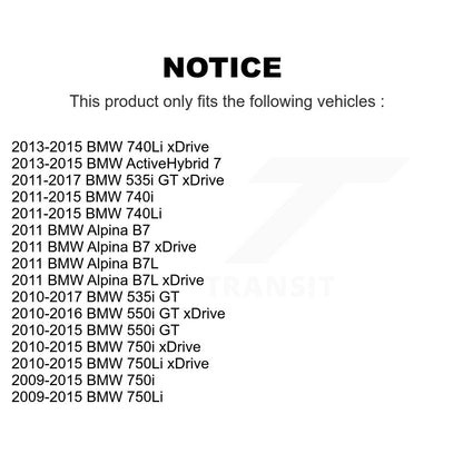 [Avant + Arrière] Kit de plaquette (semi-métallique) de frein pour BMW 750Li xDrive 750i 740Li 740i 535i GT 550i Alpina B7 B7L ActiveHybrid 7 KPF-100168