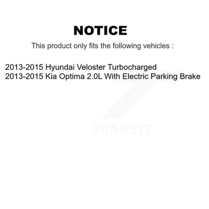 [Avant + Arrière] Kit de plaquette (semi-métallique) de frein pour Kia Optima Hyundai Veloster Forte Koup KPF-100174