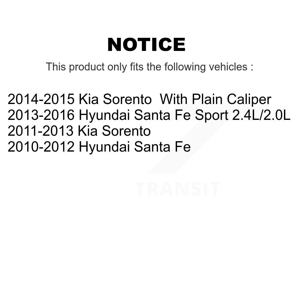 [Avant + Arrière] Kit de plaquette (semi-métallique) de frein pour Kia Sorento Hyundai Santa Fe Sport KPF-100184