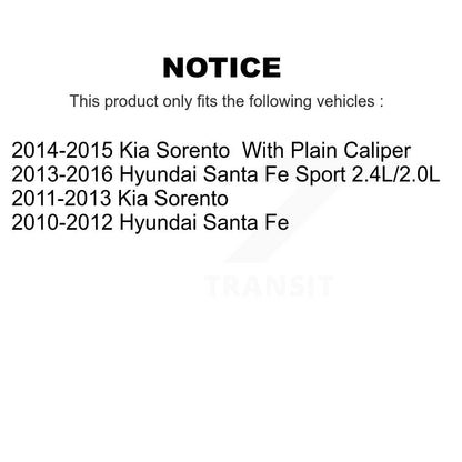 [Avant + Arrière] Kit de plaquette (semi-métallique) de frein pour Kia Sorento Hyundai Santa Fe Sport KPF-100184